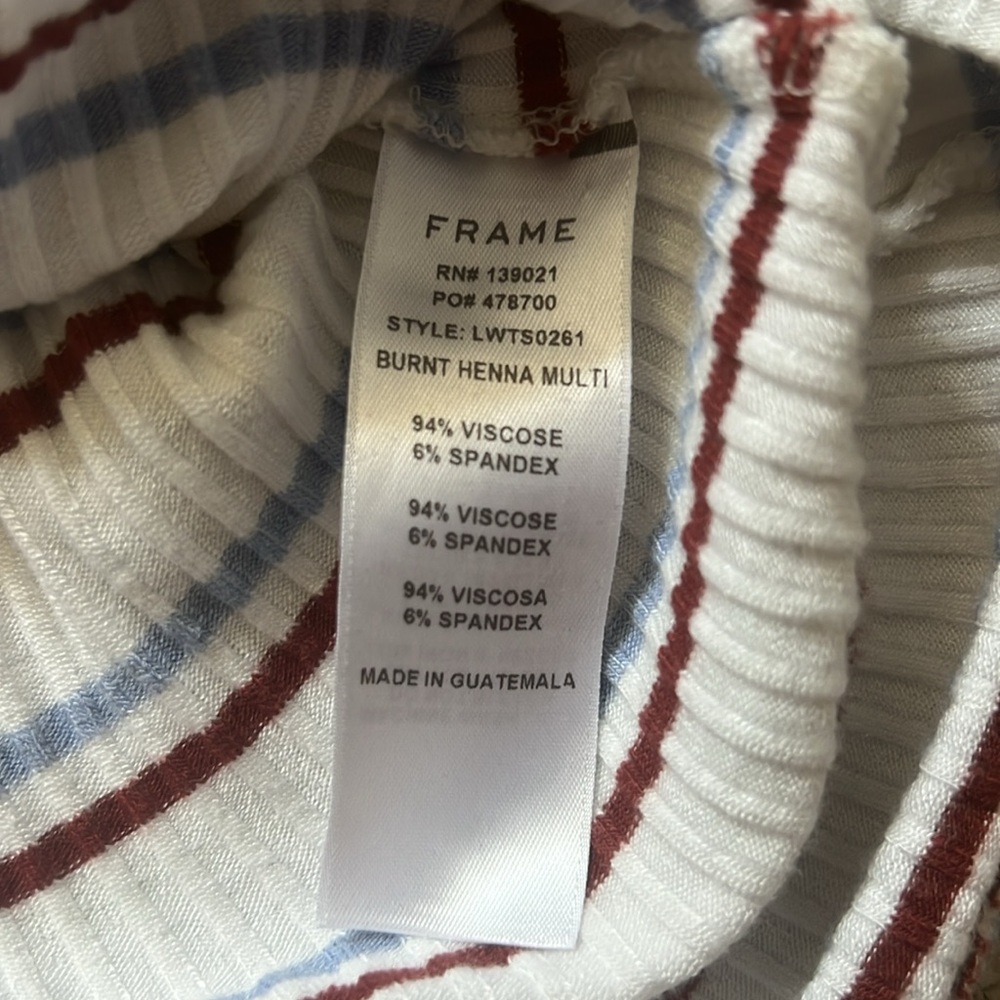 Frame Striped Ribbed T-Shirt - Picture 2 of 2